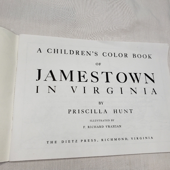 Jamestown Coloring Story Book Dietz Press - Picture 5 of 6